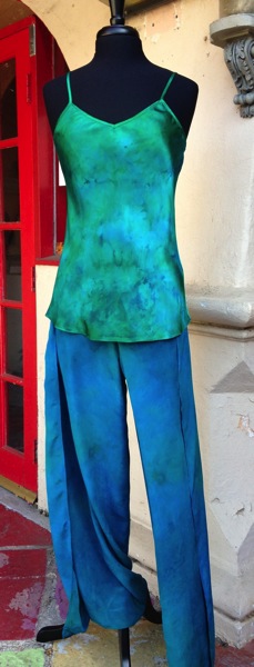 Emerald camisole blue Thai pants